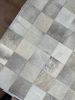 Artisan Handmade Leather Area Rug. Gray Color  | 8 X 10 Ft | Rugs by KAYMANTA | Luxury Rug Makers