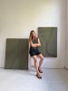 Diptych Wall Art Set (2 pieces) - Modern Textured Plaster Sculptures - Deep Green Moss Decor - Housewarming Gift | Wall Sculpture in Wall Hangings by Vaiva Art Atelier