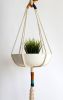 Modern Color Block Macrame Plant Hanger – 37” Handmade Boho Hanging Planter | Plants & Landscape by Freefille