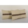 Turkish Wool Pillow Cover, Handwoven Set of Two Bohemian | Cushion in Pillows by Vintage Pillows Store. Item composed of cotton