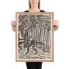 Framed Print - The Scavenger - Figurative Monochrome Warrior | Work by Eman's Gallery