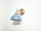 Pull Chain Directional, Wall Brass Sconce, Coastal Light | Sconces by Retro Steam Works. Item made of brass works with modern style