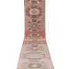 Vintage Extra Long Turkish Runner Rug With Soft Muted Color | Rugs by Vintage Pillows Store. Item made of cotton with fiber