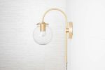 Plug In Sconce - Wall Sconce - Model No. 6879 | Sconces by Peared Creation. Item made of brass