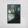 Framed Print – Before I Sleep – Atmospheric Forest and Water Landscape | Work by Eman's Gallery