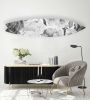 Black and White Peony Acrylic Surfboard Wall Art | Wall Sculpture in Wall Hangings by uniQstiQ