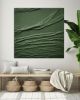 Green Sculptural Wall Art | Mixed Media in Paintings by Serge Bereziak. Item composed of canvas compatible with boho and minimalism style