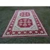 Traditional Turkish Oushak Gallery Carpet, Farmhouse Kitchen | Area Rug in Rugs by Vintage Pillows Store. Item composed of cotton & fiber