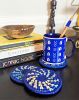 Coastal Blue Mud Cloth Pattern Coffee Mug | Drinkware by Reflektion Design
