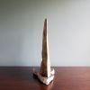 Driftwood Sculpture "Shark Pinna" with Marble Base | Sculptures by Sculptured By Nature  By John Walker. Item made of wood compatible with minimalism style