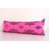 Turkish Extra Long Bedding Kilim Rug Pillow, Pink Wool Long | Cushion in Pillows by Vintage Pillows Store
