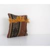 Vintage Handwoven Goat Hair Turkish Kilim Rug with Tulu Deta | Cushion in Pillows by Vintage Pillows Store