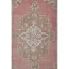Vintage Pale Turkish Oushak Carpet Rug 4'6'' x 8'1'' | Area Rug in Rugs by Vintage Pillows Store. Item made of cotton with fiber