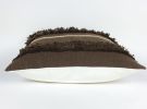 Brown fringe pillow // fringed cushion // chocolate brown | Pillows by velvet + linen