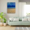 Hypnosis - Framed Underwater Scene & Light - Original Oil Painting | Oil And Acrylic Painting in Paintings by Eman's Gallery