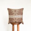 Brown & Beige Wool with Aztec Pattern Pillow 18x18 | Pillows by Vantage Design