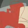 Male Figure 1. Seated. Virasana | Drawings by Elvira Dayel. Item composed of paper and synthetic