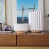 Pillar S - Modern origami table lamp, dimmable, | Lamps by Studio Pleat. Item composed of wood and paper in minimalism or contemporary style