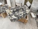 Custom Calacatta Viola Marble Sink with Brass Legs | Water Fixtures by Vero Marble