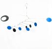 Adult Mobile Black and Blue Low Profile for Low Ceiling Zen | Wall Sculpture in Wall Hangings by Skysetter Designs. Item composed of metal in modern style