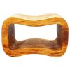 Haussmann® Wood Wave Bench 24 in x 13.5 x 15 inch High Oak | Benches & Ottomans by Haussmann®