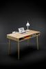 Modern Oak Desk with Open Cubbies Mid Century Design | Tables by Manuel Barrera Habitables. Item made of oak wood