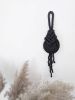 THE PIPA Small Modern Macrame Wall Hanging in Black | Wall Hangings by Damaris Kovach. Item composed of fiber