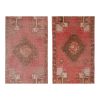 Set of 2 Piece Hand Knotted Oriental Turkish Small Door Mat | Area Rug in Rugs by Vintage Pillows Store. Item made of wool & fiber