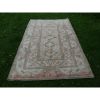 Vintage Turkish Geometric Milas Wool Low Pile Rug | Area Rug in Rugs by Vintage Pillows Store. Item composed of cotton & fiber
