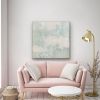 Weightless Presence, soft, serene, pink, seafoam blue | Oil And Acrylic Painting in Paintings by Juanita Bellavance Art