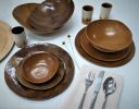 Brown Ceramic Dinnerware Set, Wabi Sabi Plates Set | Dinnerware by YomYomceramic. Item composed of ceramic