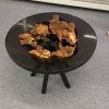 Round Epoxy Coffee Table | Tables by Ironscustomwood. Item composed of walnut and synthetic