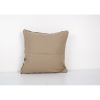 Vintage Mid Century Goat Hair Brown Kilim Pillow With Tradit | Cushion in Pillows by Vintage Pillows Store