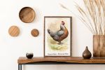 Vintage Hen Rooster Art, Vintage Chicken Art, Vintage | Prints by Capricorn Press. Item composed of paper in boho or minimalism style