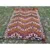 Jajim Kilim Rug, Turkish Anatolian Handembroidered Wool | Area Rug in Rugs by Vintage Pillows Store. Item composed of cotton & fiber