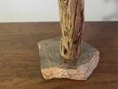 Driftwood Sculpture "Striated" with Marble Base | Sculptures by Sculptured By Nature  By John Walker. Item made of wood with marble works with minimalism style
