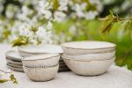 Classic Matte White Leaf - dinner set (16 or 32-piece) | Bowl in Dinnerware by Laima Ceramics. Item composed of stoneware