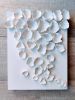 Abstract wall sculpture on canvas, white clay wall sculpture | Wall Hangings by Art By Natasha Kanevski. Item made of canvas works with minimalism & contemporary style