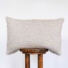 Oatmeal Curly Boucle Lumbar Pillow 16x24 | Pillows by Vantage Design