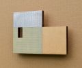 Cabin - Pale Green/Silver w.5 | Sculptures by Susan Laughton Artist. Item made of wood
