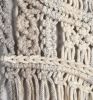 Ivory Grey Wool Macrame Wall Hanging: Hand Knitted Boho Tapestry Fiber Art | Wall Hangings by Swiflo