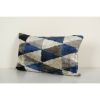 Geometric Ikat Velvet Lumbar Pillow, Hand Woven Diagonal | Sham in Linens & Bedding by Vintage Pillows Store. Item made of cotton with fiber