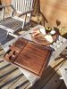 Black Walnut Wooden Cutting Board | Serveware by Carlberg Design. Item made of walnut compatible with minimalism and contemporary style