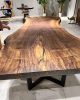 Live Edge Walnut Table - Modern Kitchen Table - Epoxy Table | Dining Table in Tables by Tinella Wood. Item made of walnut works with contemporary & country & farmhouse style