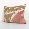 Vintage Brown Lumbar Pillow Case Fashioned from a 19th Centu | Cushion in Pillows by Vintage Pillows Store