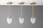 Art Deco Pendant Light - Skyscraper Shade - Model No. 5492 | Pendants by Peared Creation. Item composed of brass and glass