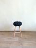 Indigo Blue Vegan Suede Knot Bar Stool | Chairs by Knots Studio. Item made of wood & fabric