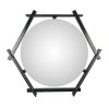 Metal Hexagon Floating Mirror | Decorative Objects by Sand & Iron