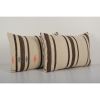 Woven Wool Turkish Hemp Kilim Rug Pillow Cover, Ethnic Kilim | Sham in Linens & Bedding by Vintage Pillows Store. Item made of cotton with fiber