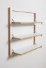 Folding Wall Shelf | Fläpps Shelf 80x80-3 | Large Shelf Unit, Bookshelf, Birch Plywood, White | Shelving in Storage by AMBIVALENZ